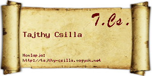 Tajthy Csilla névjegykártya